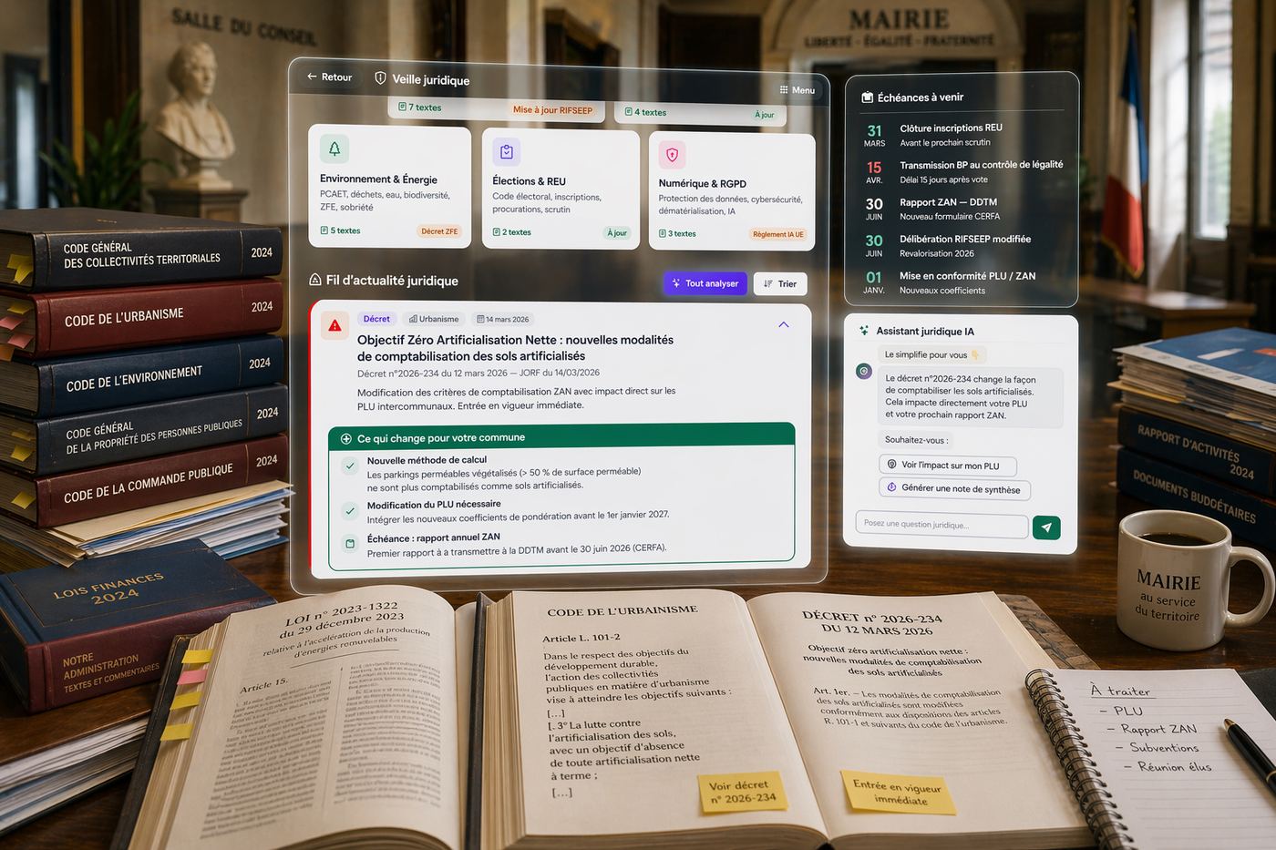 Veille juridique — fil d’actualité et assistant IA